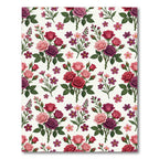 Crimson Fuchsia Pink Rose Bouquet Rug