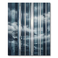 Abstract Coastal Storm Vertical Stripe Art Rug