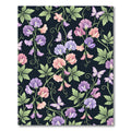 Whimsical Sweet Pea Butterfly Garden Rug