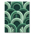 Layered Green Archway Composition Rug