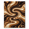 Rich Bronze Swirl Abstract Rug