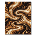 Rich Bronze Swirl Abstract Rug