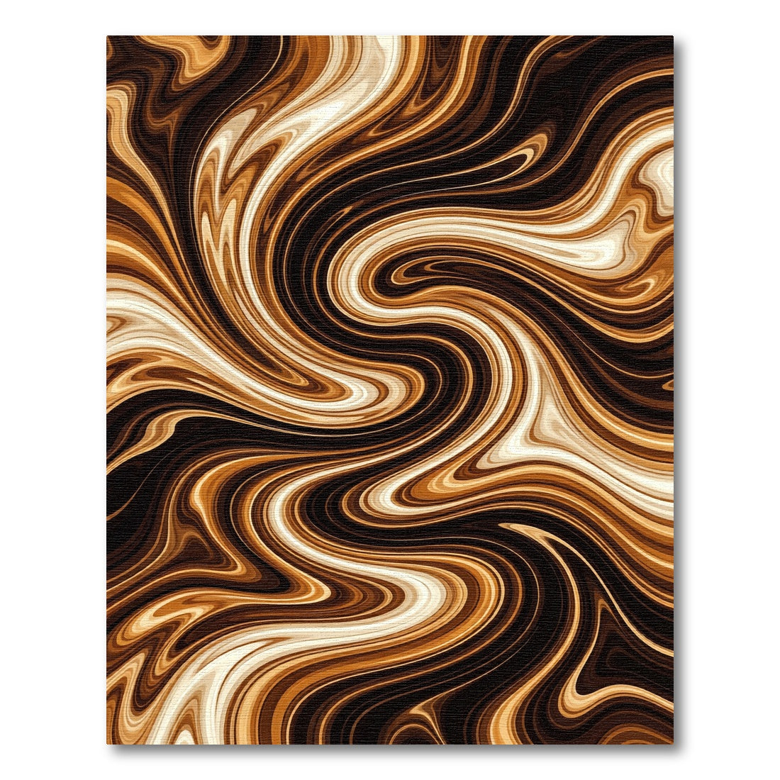 Rich Bronze Swirl Abstract Rug
