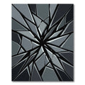Shattered Dark Gray Geometric Shard Rug