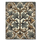 Golden Anchor Acanthus Scroll Botanical Rug