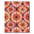 Warm Coral Pink Floral Medallion Rug