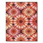 Warm Coral Pink Floral Medallion Rug