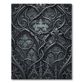 Gothic Revival Dark Metal Spire Rug