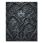 Gothic Revival Dark Metal Spire Rug