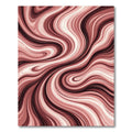 Abstract Crimson Fluid Swirl Rug