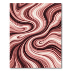 Abstract Crimson Fluid Swirl Rug