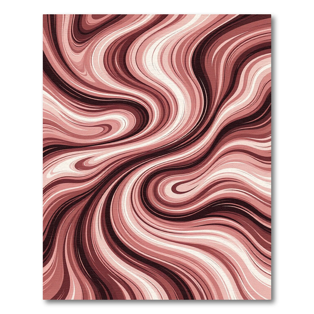 Abstract Crimson Fluid Swirl Rug