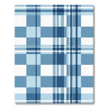 Classic Blue Grid Plaid Check Rug
