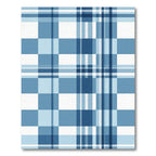 Classic Blue Grid Plaid Check Rug