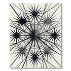 Monochrome Geometric Celestial Starburst Rug