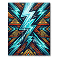 Jagged Lightning Tribal Pyramid Rug