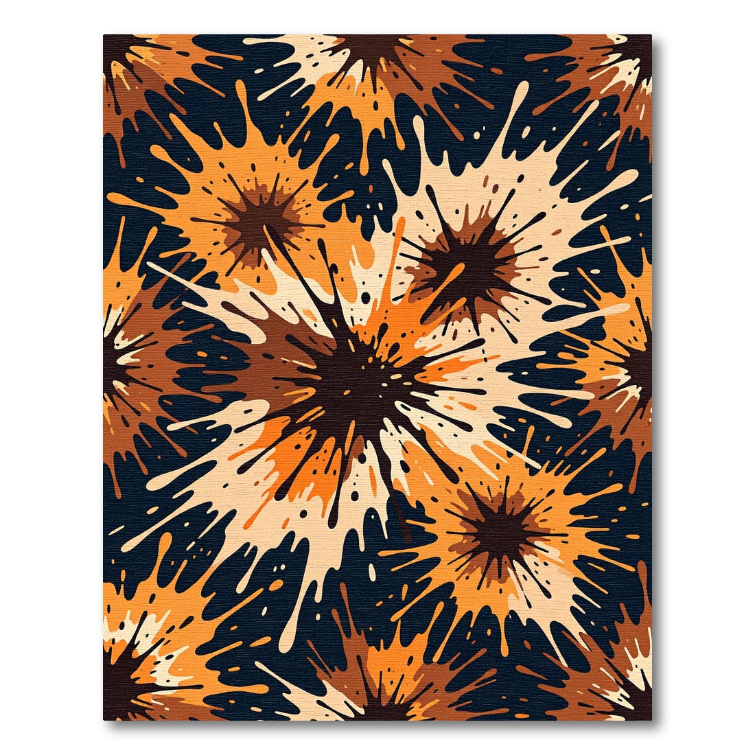 Amber Abstract Ink Splash Area Rug