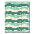 Verdant Aqua Wave Stripes Rug