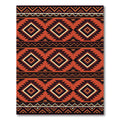 Bold Terracotta Aztec Geometric Diamond Rug