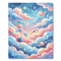 Ethereal Pastel Celestial Planet Landscape Rug