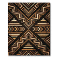 Geometric Earthy Brown Chevron Abstract Rug