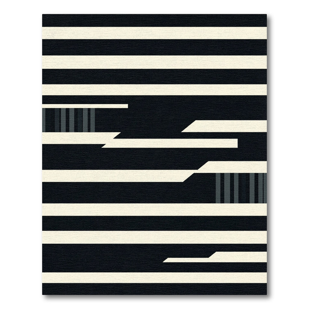 Minimalist Monochrome Geometric Linear Abstract Rug