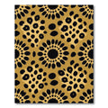 Golden Leopard Spot Floral Medallion Rug