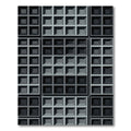Modern Charcoal Grid Geometric Rug