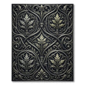 Ornate Silver Foliage Swirls Rug