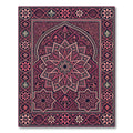Ornate Pink and Gold Starburst Medallion Rug