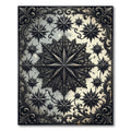 Gothic Black Star Celestial Medallion Rug