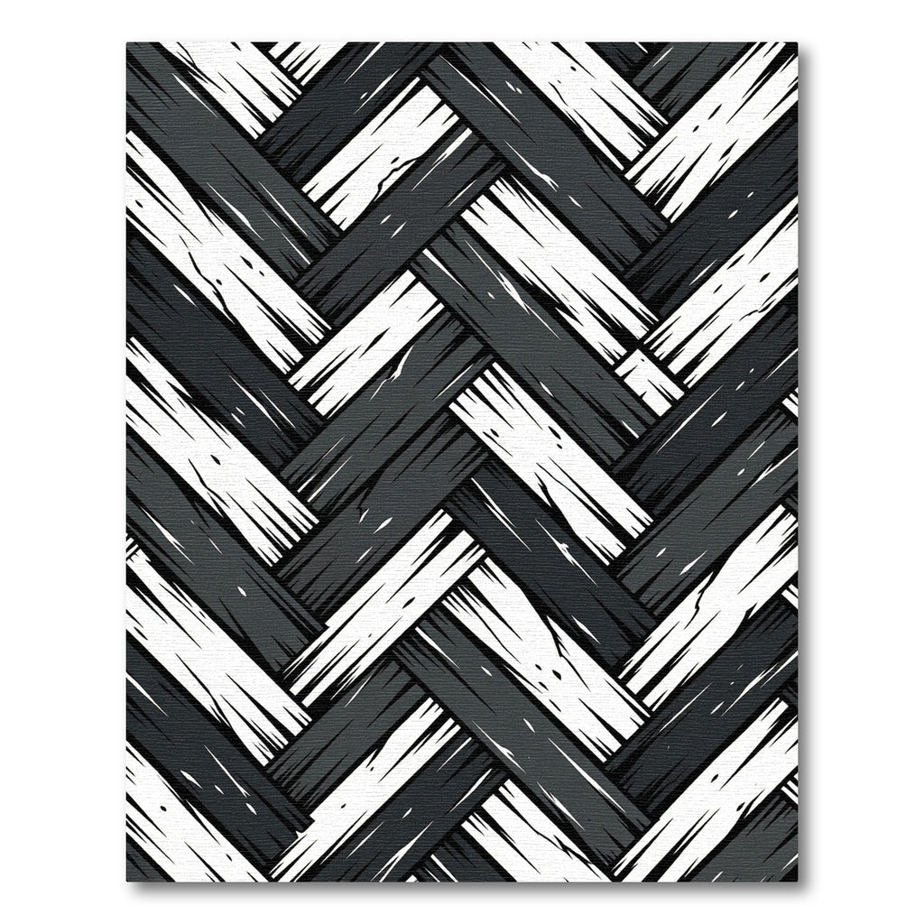 Monochromatic Woven Herringbone Texture Rug