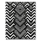 Black and White Geometric Zigzag Chevron Rug