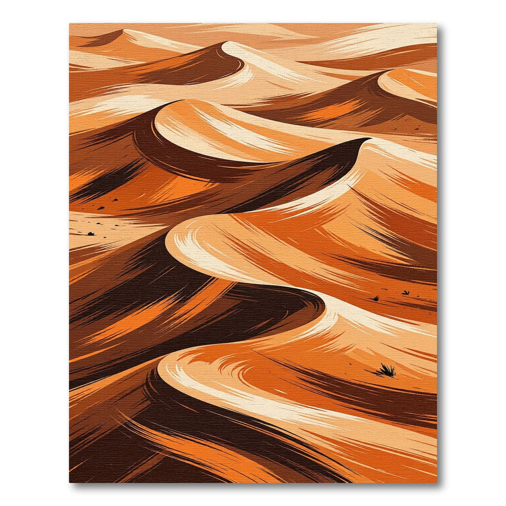 Warm Ochre Desert Dune Horizon Rug