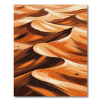 Warm Ochre Desert Dune Horizon Rug