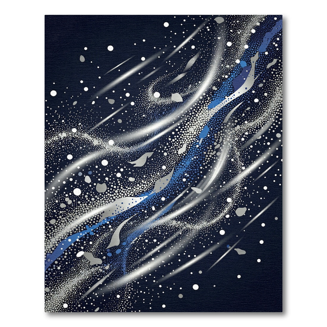 Cosmic Midnight Blue Swirl Nebula Rug