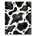 Black Raven Organic Shape Rug