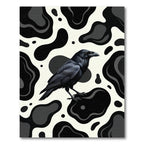 Black Raven Organic Shape Rug