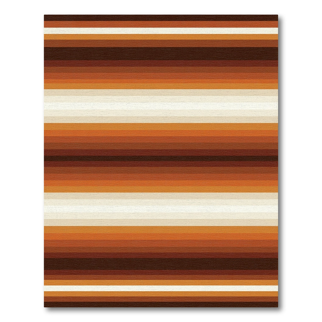 Earthy Brown Tone Linear Striped Area Rug