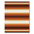 Earthy Brown Tone Linear Striped Area Rug