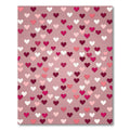 Pink Gradient Hearts Scatter Rug