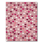 Pink Gradient Hearts Scatter Rug