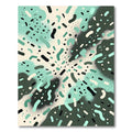 Abstract Teal Speckled Blob Scatter Rug
