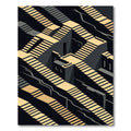 Golden Stairs Abstract Geometric Illusion Rug