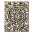 Tiled Mosaic Circular Sunburst Rug