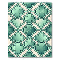 Shades of Green Clover Geometric Rug