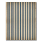 Vintage Blue Ticking Striped Wallpaper Rug