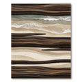 Earthy Tones Abstract Wood Beach Waves Rug