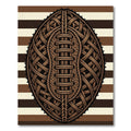 Woven Brown Rope Rugby Ball Texture Rug