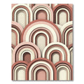 Terracotta Arch Boho Midcentury Layered Curves Rug